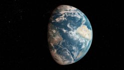 Illustration of Earth planet globe from dark space. — Stock Photo
