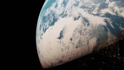 Ilustración del planeta globo terrestre desde el espacio oscuro . - foto de stock
