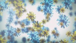Цветные вирусные частицы, цифровая иллюстрация — стоковое фото