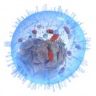 Illustration médicale de la structure cellulaire humaine sur fond blanc
. — Photo de stock