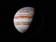 Illustration des schönen Jupiterplaneten im dunklen Raum. — Stockfoto