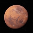 Ilustración de Marte planeta rojo sobre fondo negro
. - foto de stock