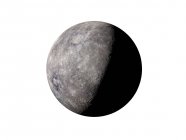 Illustrazione del pianeta grigio Mercurio su sfondo bianco . — Foto stock
