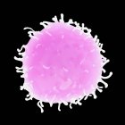Illustration of pink stem cell on black background. — Stock Photo