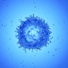 Ilustração da célula-tronco azul no fundo liso . — Fotografia de Stock