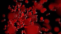 Иллюстрация красных кровяных телец человека на черном фоне
. — стоковое фото