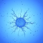 Ілюстрація синій ракова клітина на синьому фоні. — стокове фото