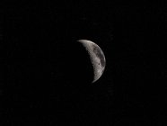 Digitale Darstellung des Mondes im Schatten auf schwarzem Hintergrund. — Stockfoto