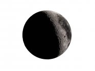 Digital illustration of Moon in shadow on white background. — Stock Photo