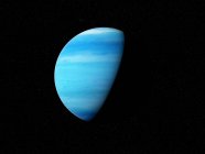 Illustration of blue Neptune planet in shadow on black background. — Stock Photo