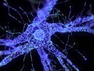 Illustration de cellules nerveuses technologiques abstraites en plexus bleu
. — Photo de stock