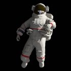 Illustration des Astronauten im weißen Raumanzug im All. — Stockfoto