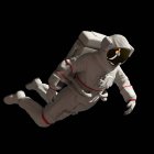 Illustration de l'astronaute en combinaison spatiale blanche dans l'espace . — Photo de stock