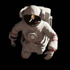 Ilustración del astronauta en traje espacial blanco en el espacio . - foto de stock