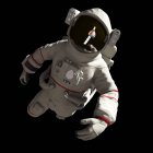 Illustration of astronaut in white spacesuit in space. — Stock Photo