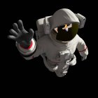 Illustration of astronaut in white spacesuit in space. — Stock Photo