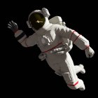 Иллюстрация космонавта в белом скафандре в космосе . — стоковое фото