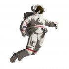 Ilustración del astronauta en traje espacial aislado sobre fondo blanco . - foto de stock