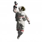 Ілюстрація астронавта в космосі ізольована на білому тлі . — стокове фото