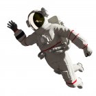 Illustrazione di astronauta in tuta spaziale isolato su sfondo bianco . — Foto stock