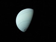 Illustration of Uranus planet in shadow on black background. — Stock Photo