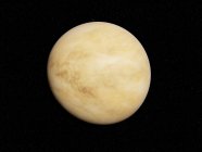 Darstellung des Venusplaneten auf schwarzem Hintergrund. — Stockfoto