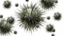 Particules de virus sur fond blanc, illustration numérique
. — Photo de stock