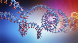 Ácido nucleico, ilustración digital abstracta . - foto de stock