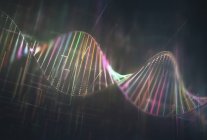 Molécula de DNA multicolorido, ilustração digital . — Fotografia de Stock