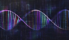 Многоцветная молекула ДНК, цифровая иллюстрация . — стоковое фото