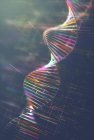 Різнокольорова молекула ДНК, цифрова ілюстрація . — стокове фото