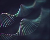 Молекули ДНК, абстрактна цифрова ілюстрація . — стокове фото