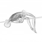 Hochspringer Skelett-System, digitale Illustration. — Stockfoto