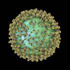 Частинка вірусу кору, комп'ютерна ілюстрація . — стокове фото