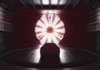 Car in wind tunnel, computer illustration. — Stock Photo