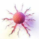 Абстрактные раковые клетки красного цвета на белом фоне, цифровая иллюстрация
. — стоковое фото