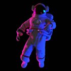 Astronauta flotando sobre fondo negro, ilustración por ordenador
. - foto de stock