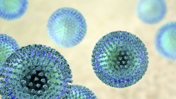 Grupo abstracto de partículas de virus, ilustración por ordenador
. — Stock Photo