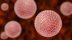 Measles virus particles, digital illustration. — Stock Photo