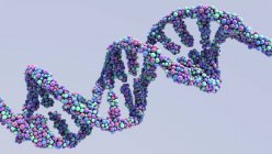 Molécula de DNA em fundo simples, ilustração digital . — Fotografia de Stock