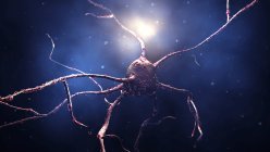 Nervenzelle im Weltraum, konzeptionelle digitale Illustration. — Stockfoto