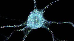 Künstliche Intelligenz Nervenzelle, konzeptionelle digitale Illustration. — Stockfoto