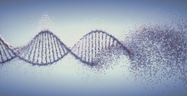 Ilustración digital abstracta de la molécula de ADN con daño genético . - foto de stock