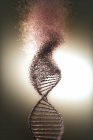 Illustration numérique abstraite de molécules d'ADN présentant des dommages génétiques . — Photo de stock