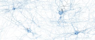 Estructura abstracta de la red neuronal sobre fondo claro, ilustración digital . - foto de stock