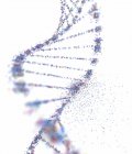 Conceptual digital illustration of DNA molecule with genetic damage. — Stock Photo