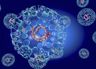 Estrutura do vírus da língua azul, ilustração digital . — Fotografia de Stock