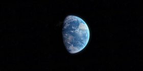 Земля з космосу, комп'ютерна ілюстрація — стокове фото