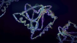 Formación abstracta de proteínas, ilustración digital . - foto de stock