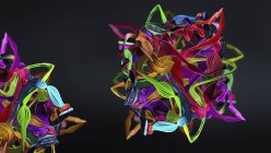 Formación abstracta de proteínas, ilustración digital . - foto de stock